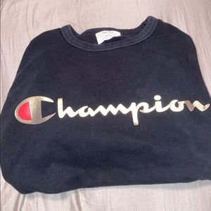 Champion Black and Gold Long-sleeve Sweatshirt
